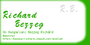 richard bezzeg business card