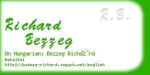 richard bezzeg business card